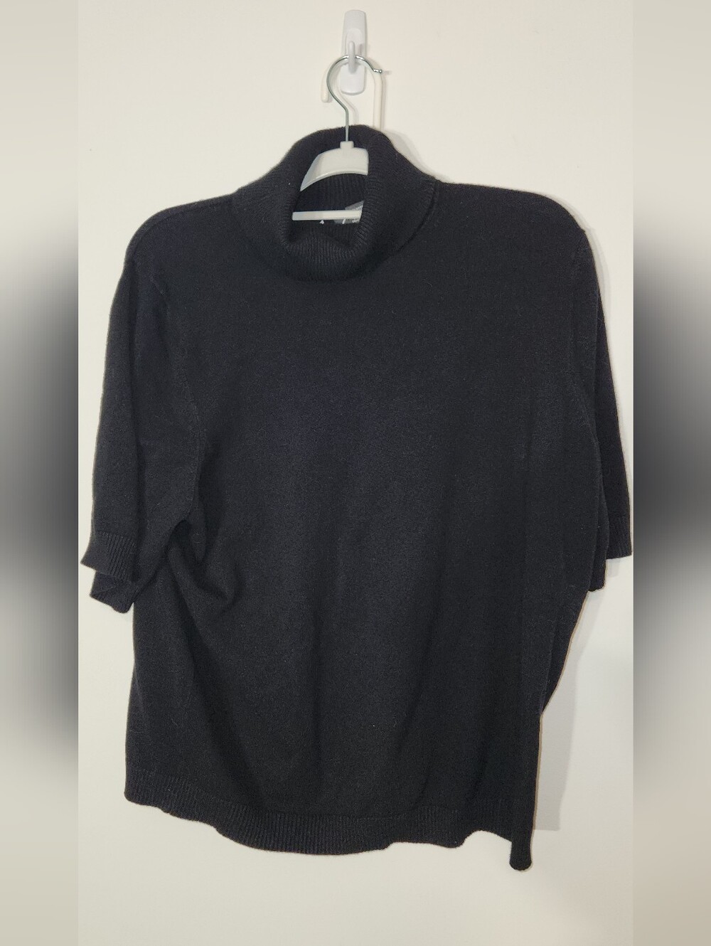 Black Turtleneck Short Sleeve Soft Sweater Lane Bryant 18/20